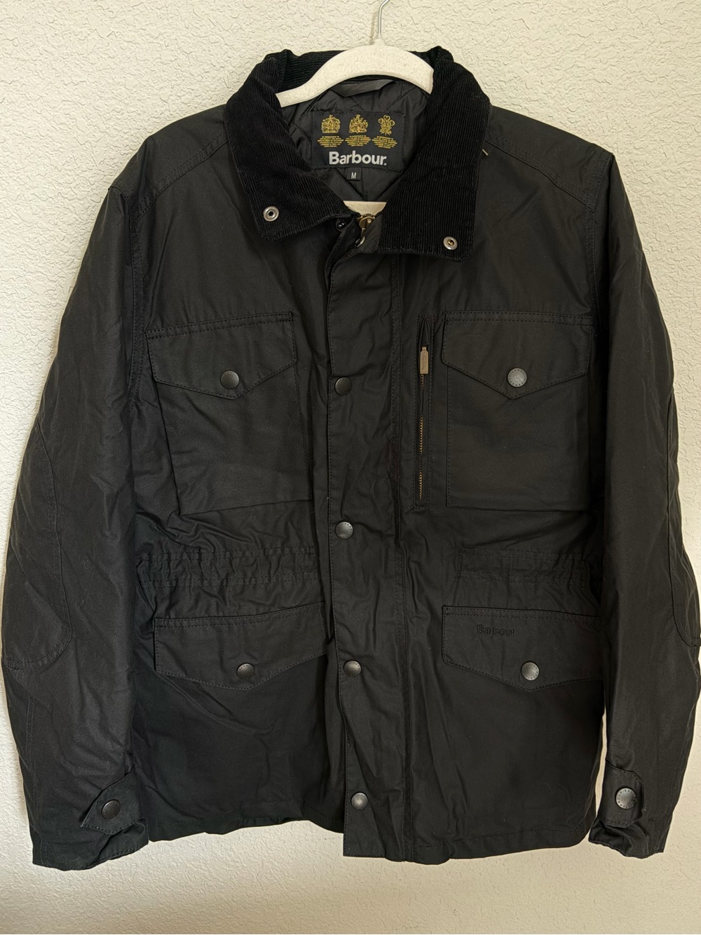 Barbour Sapper Waxed Jacket - Men's Black Waxed Cotton Field Jacket